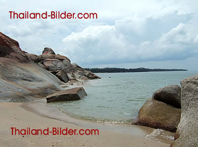 Felsenstrand und Sandstrand bei Songkhla